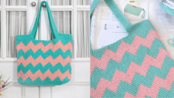 BOLSA CHEVRON DE CROCHÊ