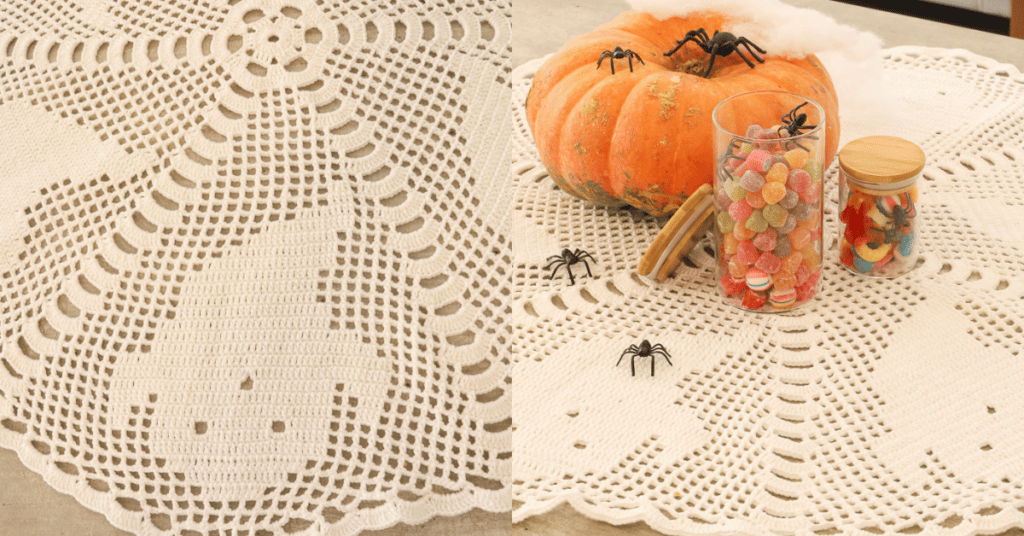 Centro de mesa par ao halloween em crochê