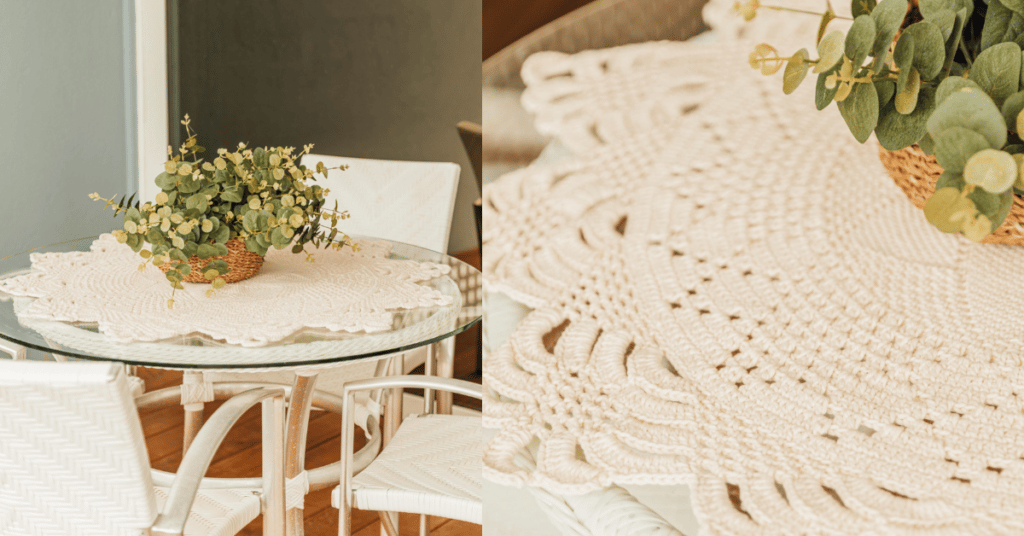 faça de um jeito fácil e simples o centro de mesa de crochê: Passo a passo com gráficos
