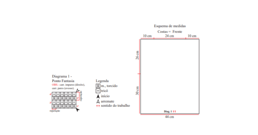 Arrase no verão com a blusinha sem manga de tricô: Passo a passo com gráficos