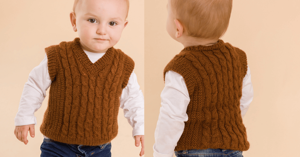 Faça de um jeito fácil e simples colete infantil de tricô: Passo passo com gráficos