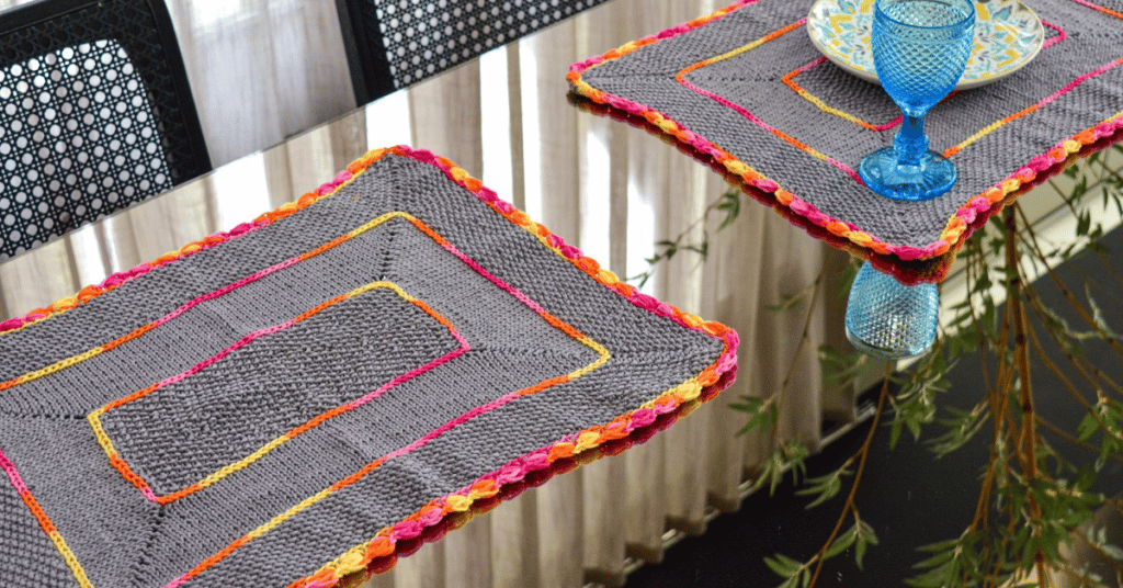 Rápido e prático o jogo de mesa Americano de tricô: Passo a passo com gráficos