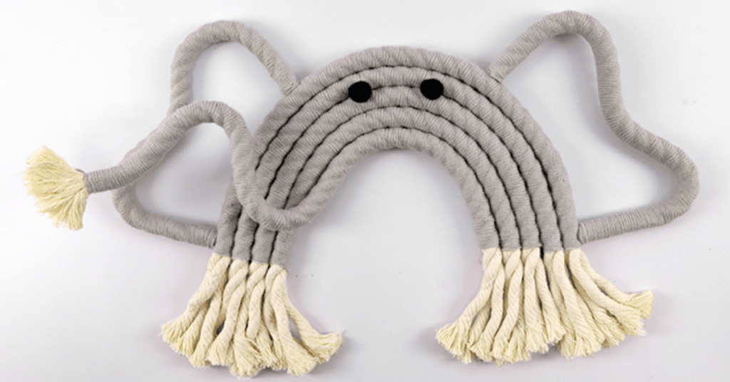 Decoração de elefante em macramê fácil e prático: Passo a passo