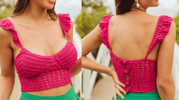 Fique linda no verão com o cropped rosa de crochê: Passo a passo com gráficos