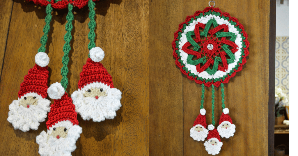 Faça de um jeito prático a guirlanda de natal em crochê: Passo a passo com gráficos