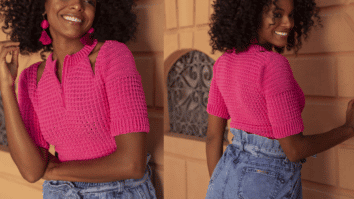 Fique linda com o cropped de manguinha em crochê: Passo a passo com gráfico