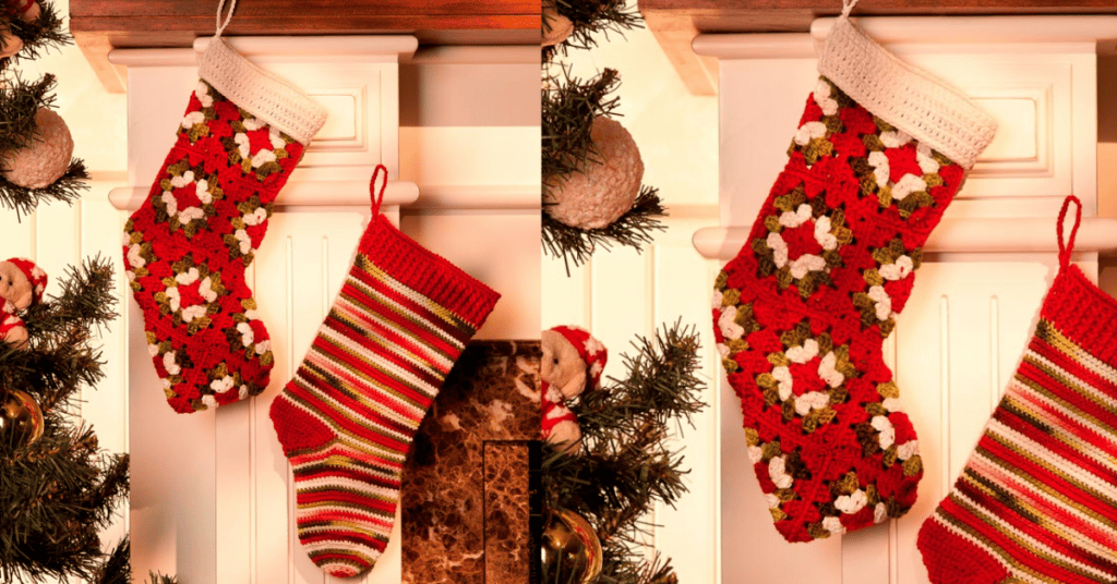 Bota natalina de crochê faça de um jeito fácil e rápido: Passo a passo com gráficos