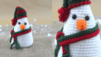 Amigurumi boneco de neve em crochê: Passo a passo da receita