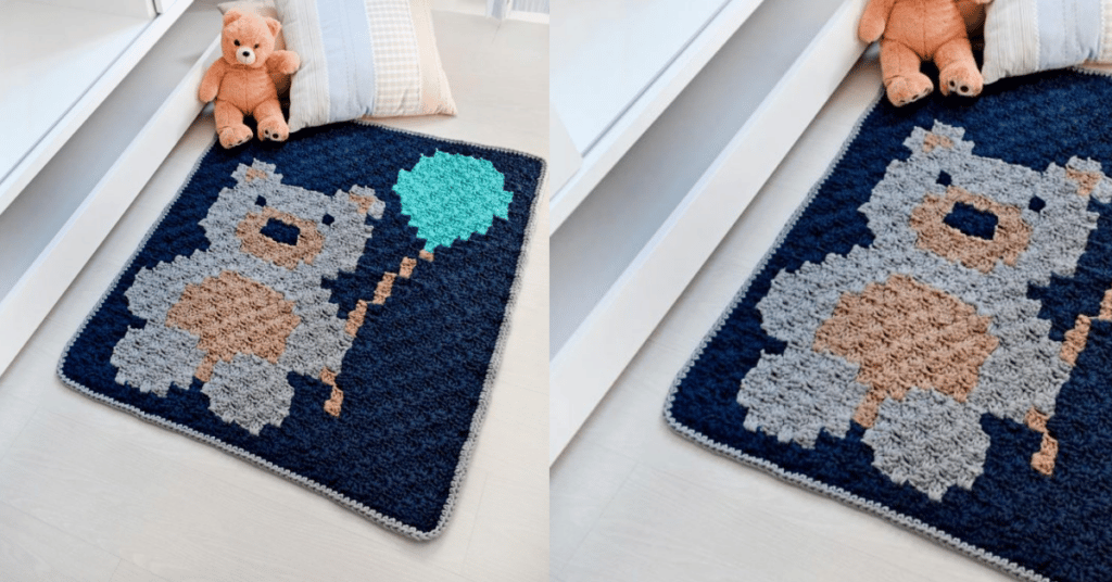 Decore o quarto infantil com o tapete de ursinho de crochê: Passo a passo com gráficos
