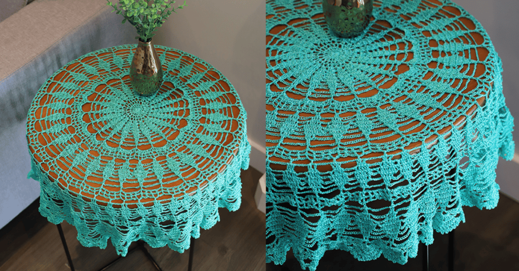 Decore sua casa com a elegante Toalhinha Esmeralda em Crochê: passo a passo com gráficos