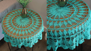 Decore sua casa com a elegante Toalhinha Esmeralda em Crochê: passo a passo com gráficos