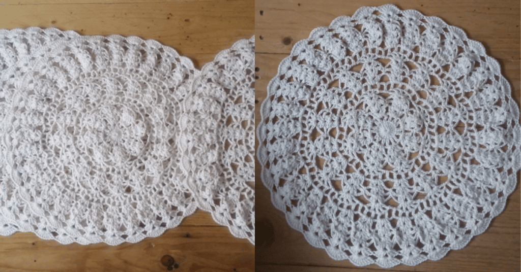 sousplat natural padrão em crochê: Passo a passo da receita