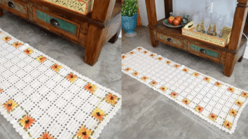 Faça o lindo Tapetinho Florido em Crochê: Passo a passo com gráficos
