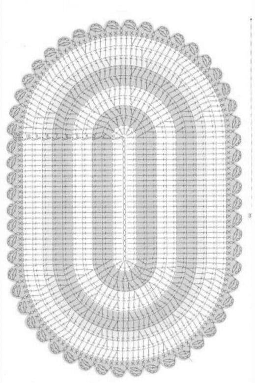 Tapete de Crochê Oval: Aprenda a fazer com gráfico passo a passo