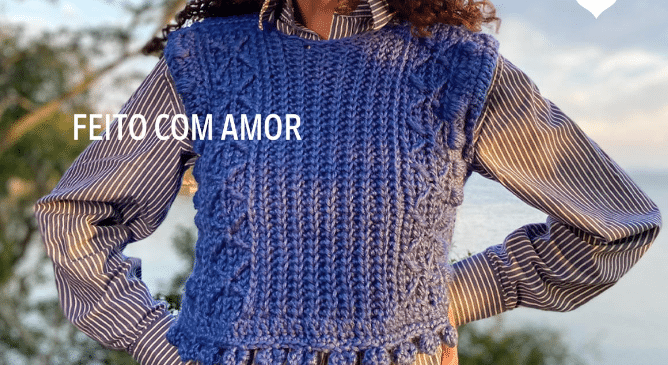 Colete de crochê Roxo: Perfeito para o dia-dia, super charmoso!