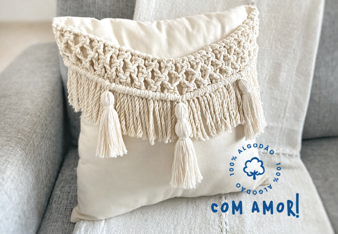 Almofada Decoração em macramê: O charme que sua casa precisa ter!