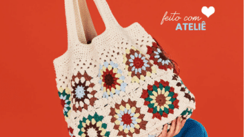 Bolsa de crochê: Bolsa Quadradinhos da vovó
