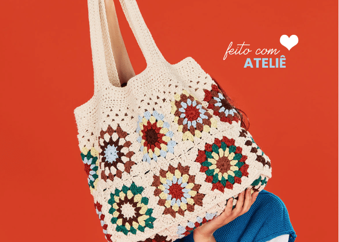 Bolsa de crochê: Bolsa Quadradinhos da vovó