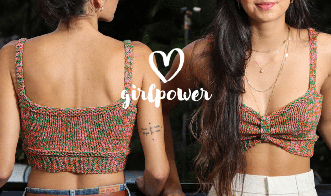 Cropped Pitaya 2 em 1 feito em Knooking com fio BIKINI