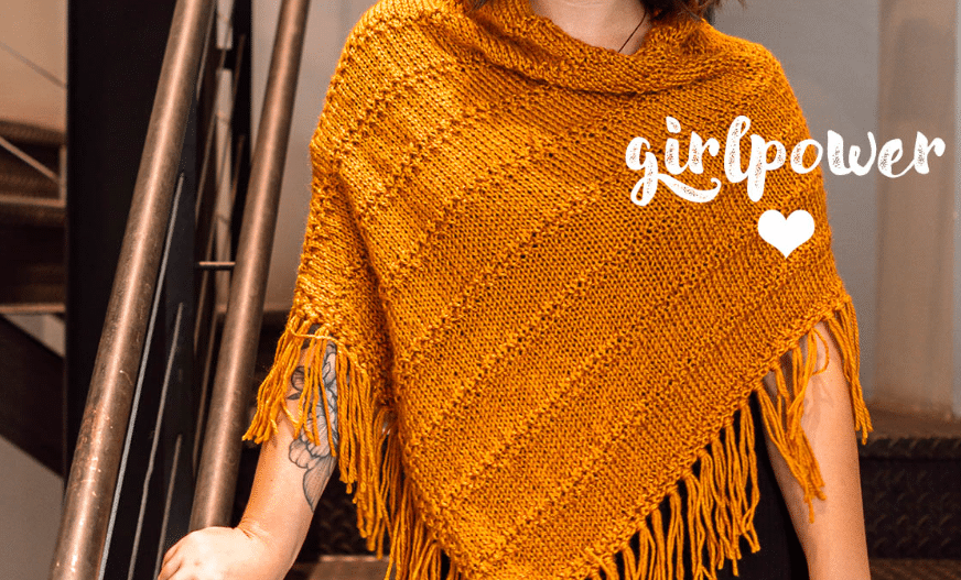 Poncho de tricô feito com lã sedificada - Arrase no inverno com essa peça!