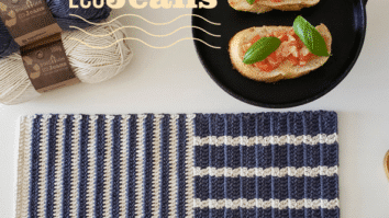 Jogo Americano – Fio conduzido no Crochê com Eco Jeans