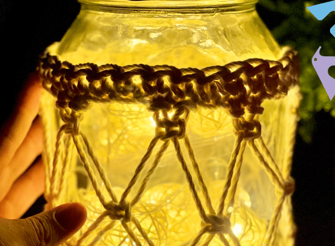 Lanterna decorativa – Decor feito à mão com macramê