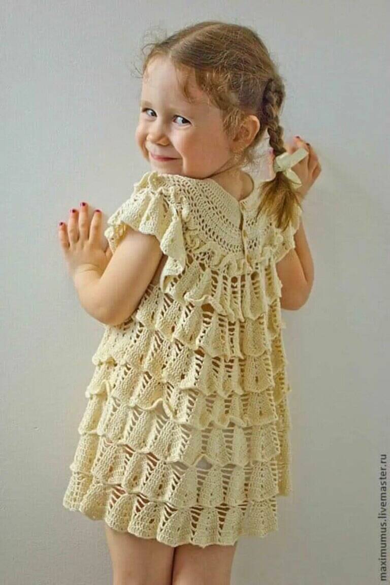 VESTIDOS DE CROCHÊ INFANTIL : GRÁFICOS E INSPIRAÇÕES