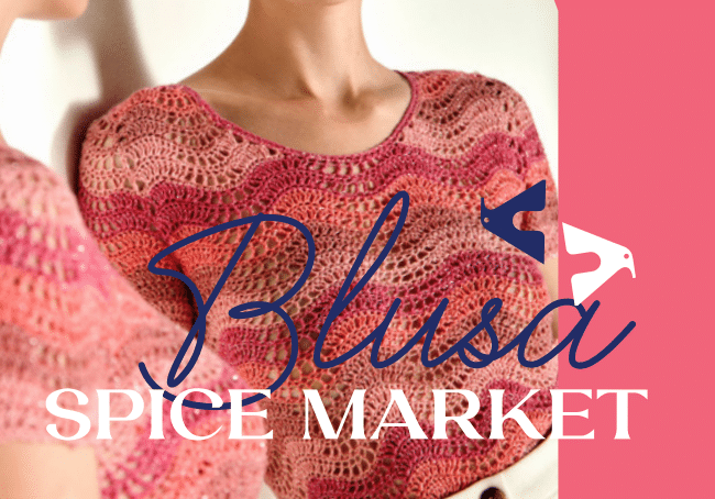 Blusa de crochê Spice Market com fio ECLIPSE 