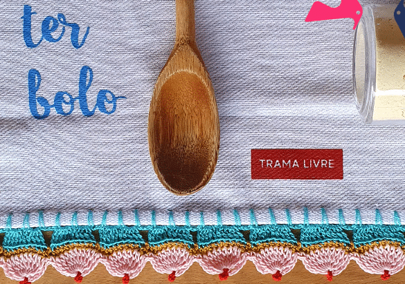 Biquinho de crochê – Barradinho Bolo feito com fio BRISA