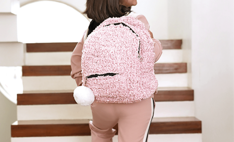 Mochila rosa de crochê super fácil de fazer