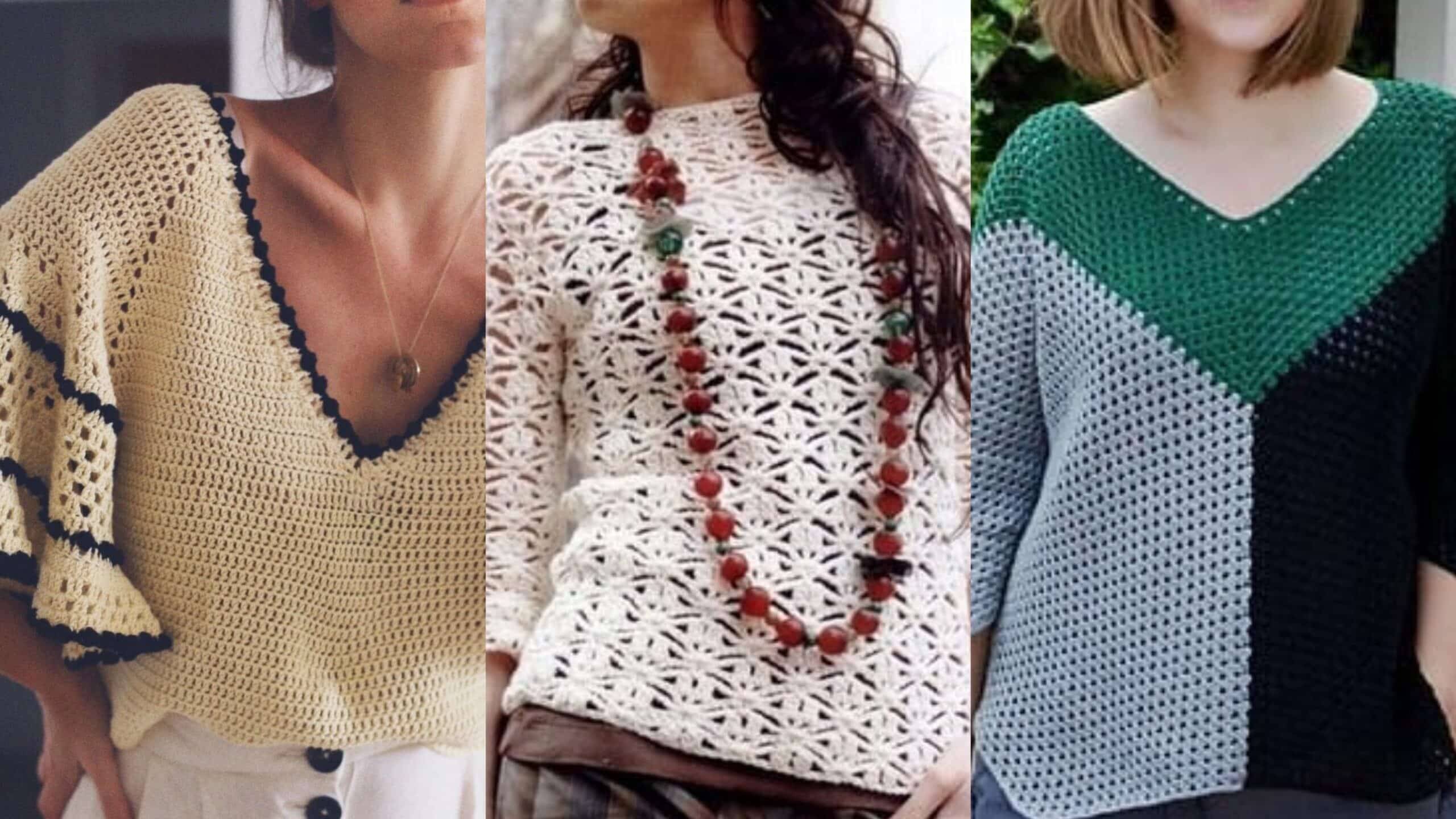 22 Blusas de Crochê Modernas e Estilosas com Gráficos