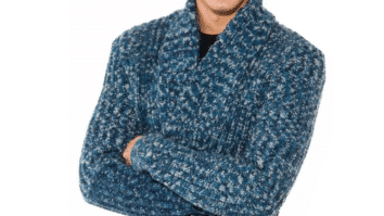 Blusa masculina decote “V” em tricô