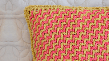 Almofada de Crochê Zig Zag
