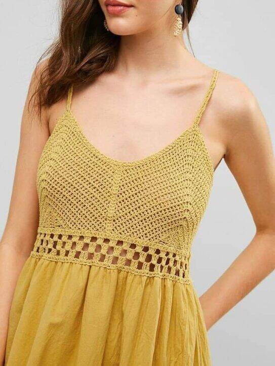 Vestidos de Crochê com Tecido: 28 Lindas Peças