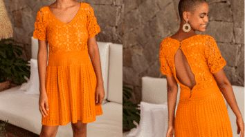 Vestido de Crochê Dark Cheddar