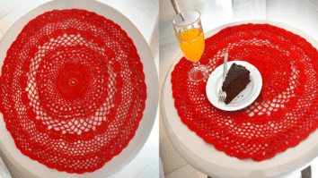 Toalha de Mesa em Crochê Seda Intenso
