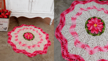 Tapete em Crochê Encanto Pink
