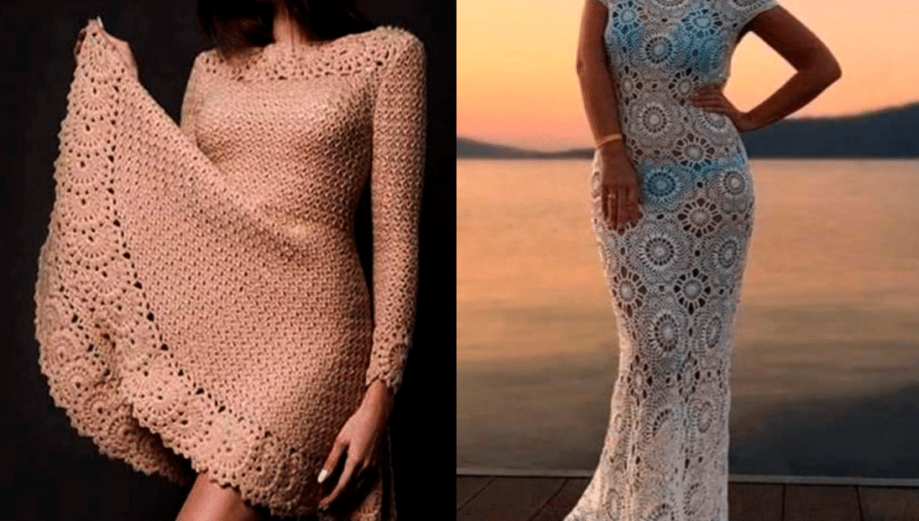 Vestidos de Crochê e Tricô