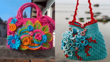 Bolsas em Crochê com Flores