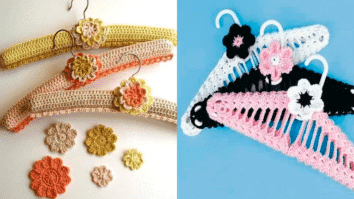 Cabides Decorados com Crochê