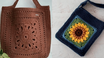 Bolsas de Crochê com Barbante