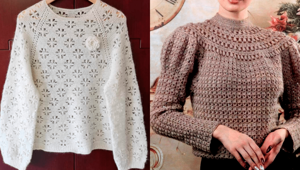 Blusas de Crochê com Ponto Fantasia