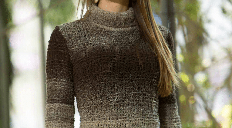 Blusa de tricô marrom