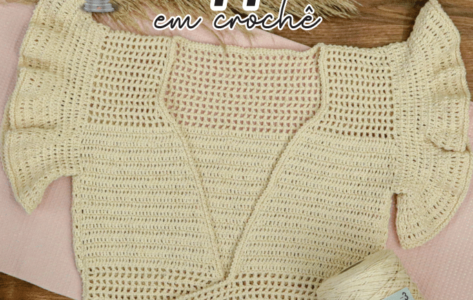 Cropped em crochê Fácil de fazer