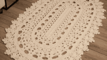 Tapete de crochê Oval