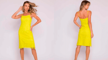 Vestido de Crochê Amarelo Cítrico