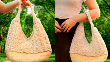 Bolsa de Crochê Natural Barroco