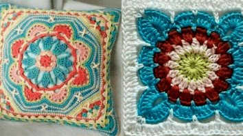Squares de Crochê Redondo e Quadrado
