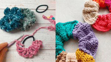 Scrunchies em Crochê