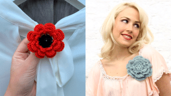 Flor de Crochê Para Aplicação